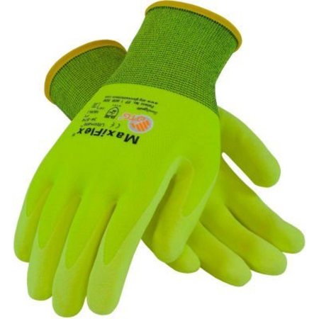 PIP PIP® 34-874FY/XL MaxiFlex® Ultimate„¢ Hi-Vis Nylon/Lycra Glove, Nitrile Coated , XL 34-874FY/XL